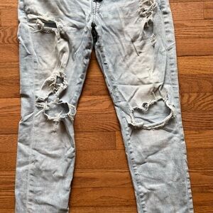 Distressed Light Blue Men’s Jeans